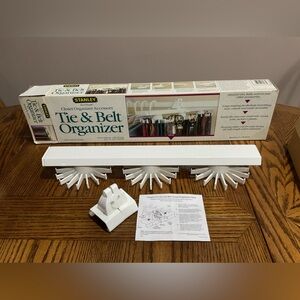 Tie & belt organizer for any closet rod